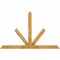 Ekena Millwork Saratoga Rough Sawn Timber Gable Bracket, Western Red Cedar, 72"W x 45"H x 2"D x 4"F, 15/12 Pitch GBW072X45X0204SAR00RWR - alternate 1